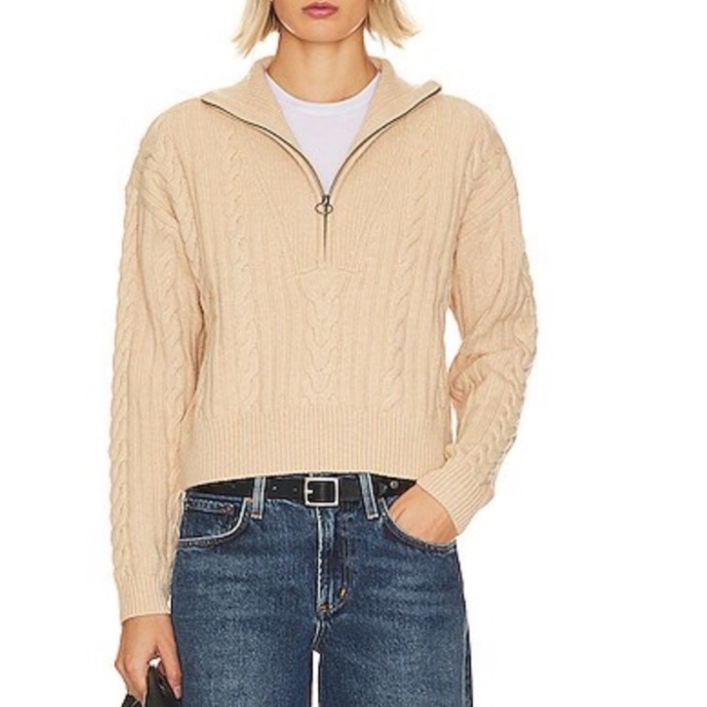 Paige Maylene Women's Cream Cable Knit Sweater